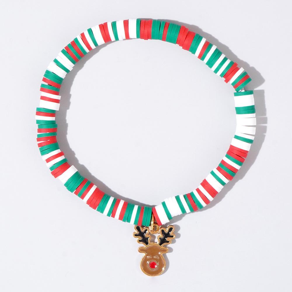Women's Handmade Colorful Polymer Clay & Copper Bead Bracelet Set - Christmas Gift