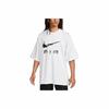 Nike Men's White Loose-Fit Crew Neck T-Shirt with Letter Print