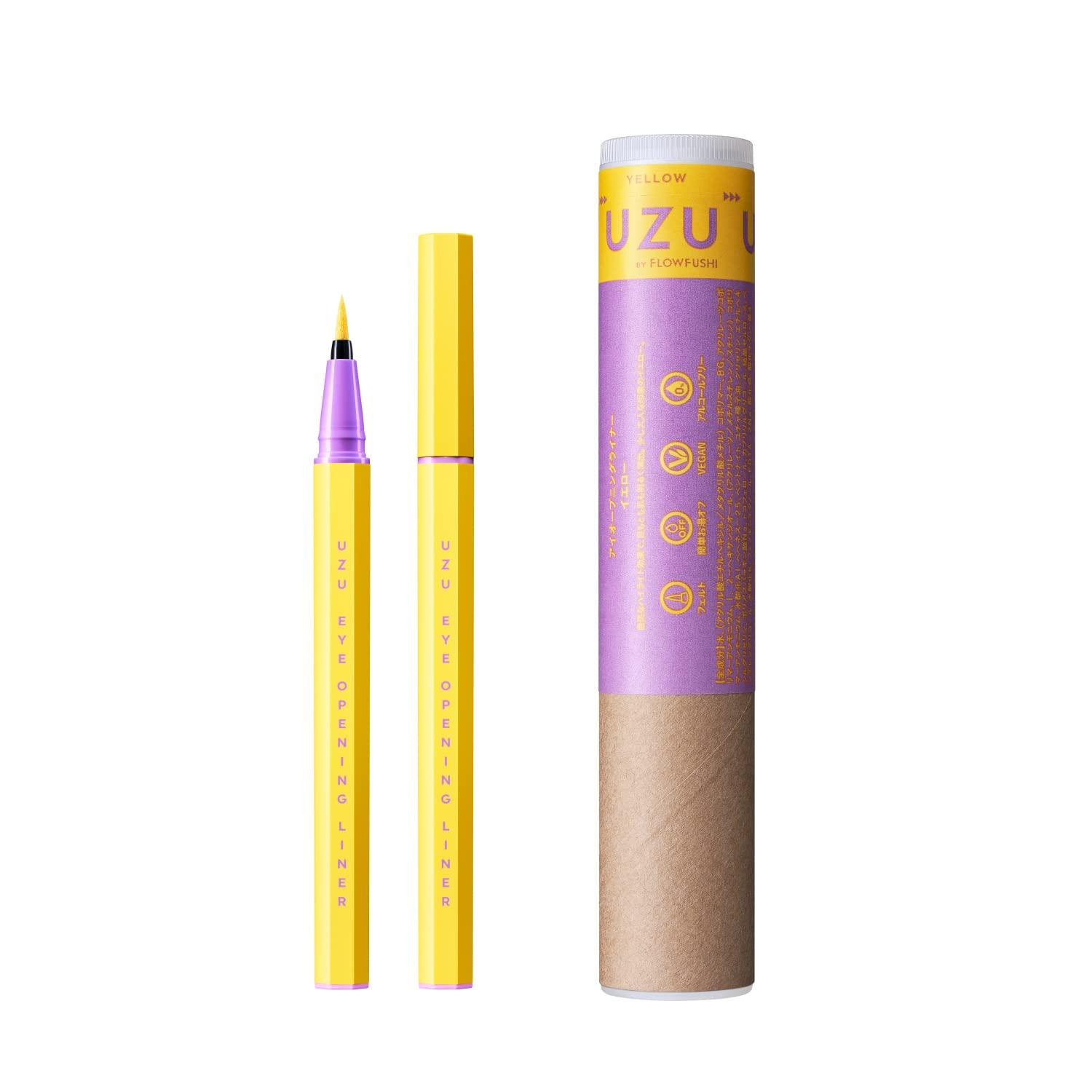 

UZU Eye Opening Liner Liquid Eyeliner Hot Water Off Alcohol Free Dye Free Hypoallergenic [Yellow]