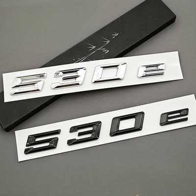 BDL3 3D ABS Chrom Schwarz Auto Buchstaben Logo 530e Heckklappen Plakette Emblem Aufkleber Für 530e G60 G61 G30 G31 Auto Heck Zubehör