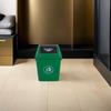 10L Swing Lid Trash Can Green Plastic Waste Basket for Kitchen Living Room Bedroom Office Garage Patio Restaurant Recycling Bin