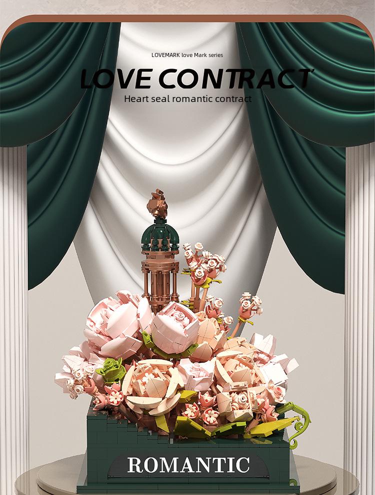 Belle Di Mini Partikel Kreative Desktop-Ornamente Liebe Serie DIY Spielzeug Bausteine