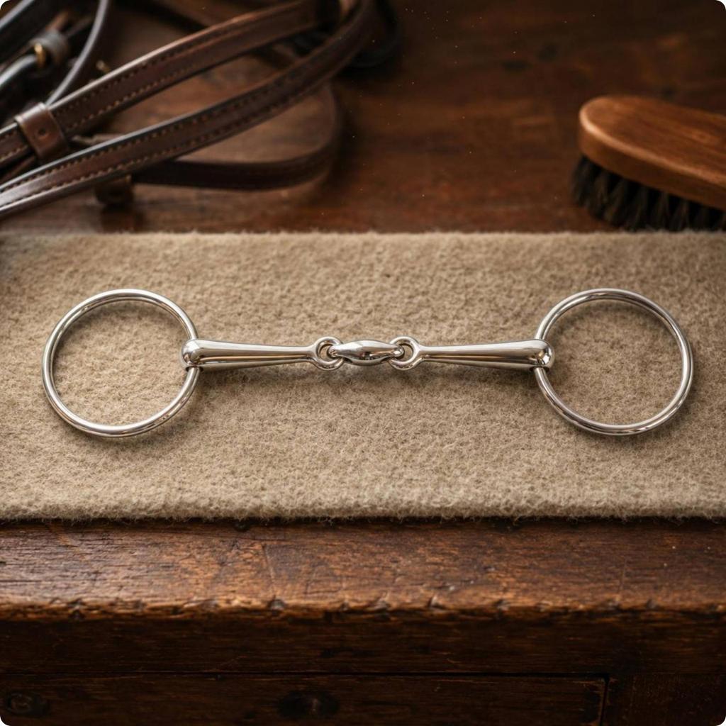 Jointed Equestrian Bridle Piece Training Bit Polished Tool 125