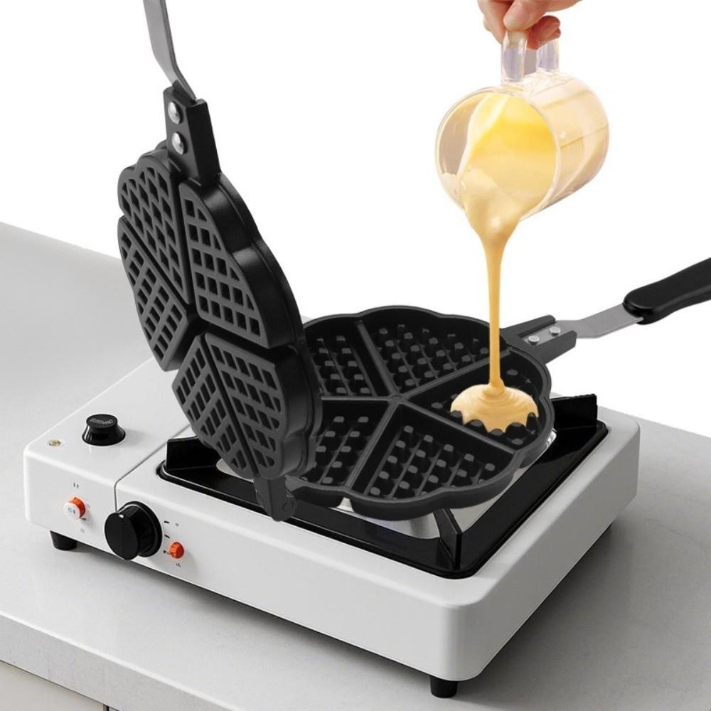 Non Stick Double Waffle Maker Heart Shape SandWich Maker New Waffle Maker  Breakfast Cooking