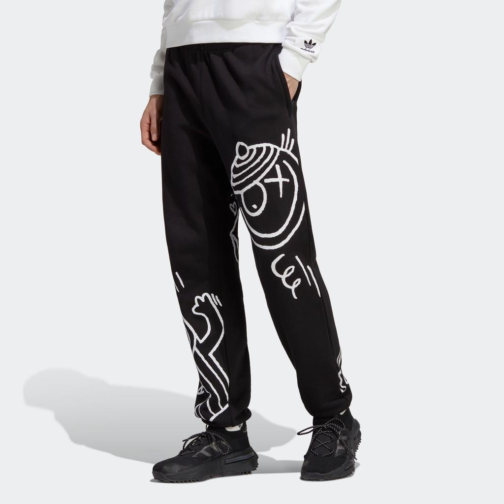Adidas Originály Trojlístek X André Saraiva Graffiti Joggers Pánské Spodky Černá IA6399