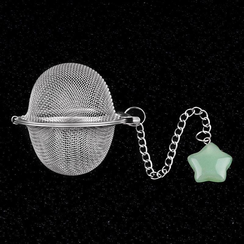 Tea Strainer Natural Stone Star-Shaped Stainless Steel Strainer For Making Tea Seasoning Bag Spice Box Accessory
