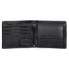 Czarny skórzany portfel męski Oliver, miejsce na 6 kart