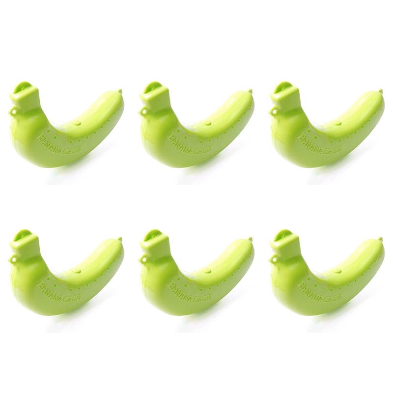 B97A-6X Cute Fruit Banana Protector Box Holder Case Lunch Container Storage Banana Case Kitchen Tools Plastic