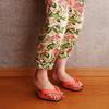 Diet After Heel Indoor Shoes Slippers, Half-Foot Sandals, (Coral Orange)