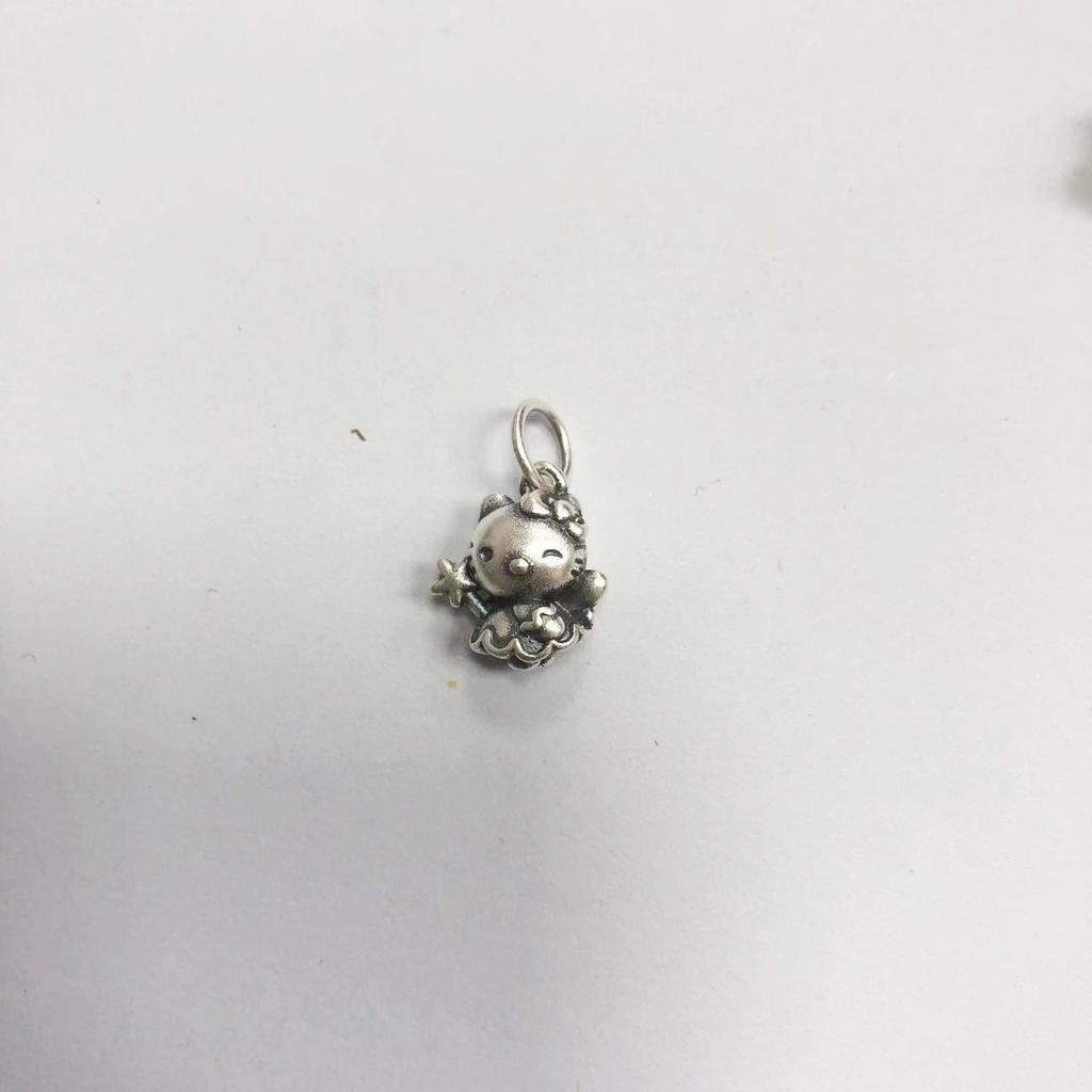Sterling Silver 3D Lucky Cat Pendant - Cute Wealth Charm for Baby or Bestie Gift