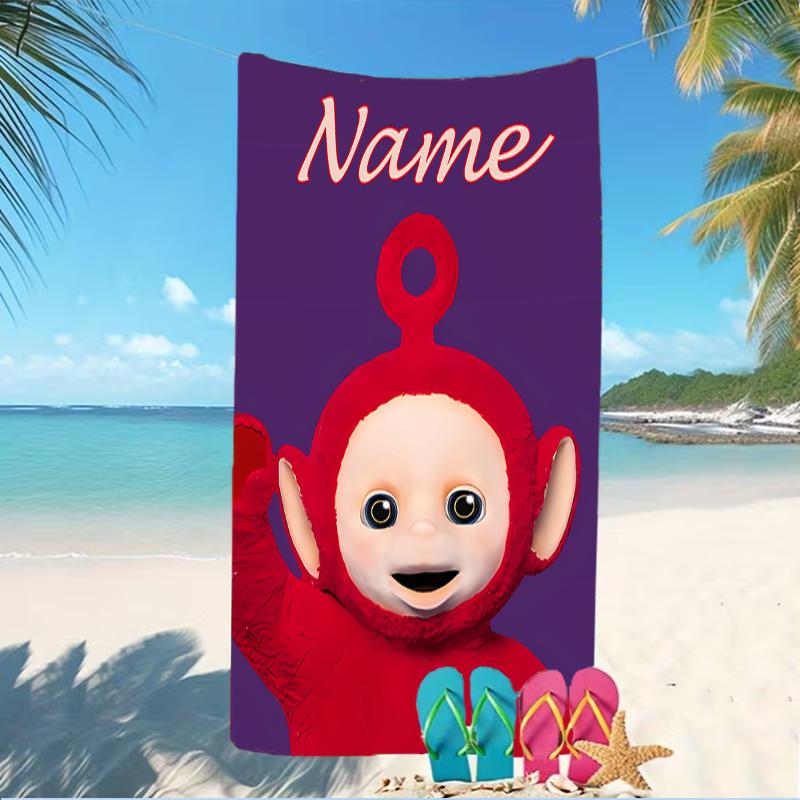 Customizable Personalized Beach Towels Teletubbies Themed designs.Suitable for the Beach, Yoga, Sports;ideal As Beach Accessories