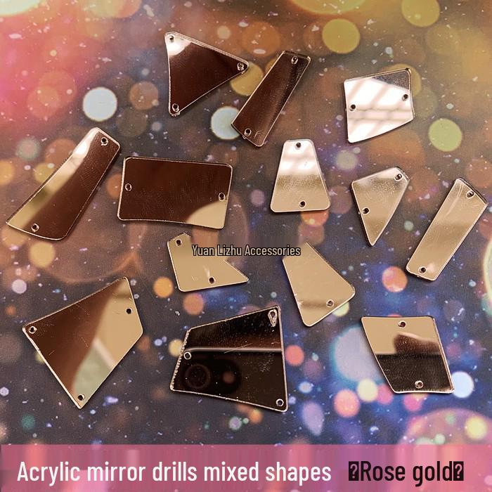 Handmade Irregular Mirror Rhinestone Lenses - Glitter Accessories for Performance Costumes
