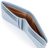 Compact Bifold Wallet PH0779 Blue Stitch 84911 [Kitamura] Gray/Ivory