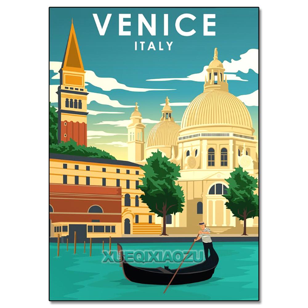 Urban Architecture Diamond Painting Decoration Diy Full Drill Santorini Madrid Rome Mosaic Inlay Cross Embroidery Set Gift