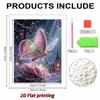 Pearl DIY Butterfly and Shell Art Kits 15.7x19.6inch Gem Art Pearl Painting Kits Without Frame for Adults Gift Idea Home Wall Decor