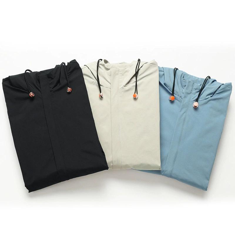 Jacke Plus Herrenjacke Einfarbig Kapuze Lässig Slim Fit