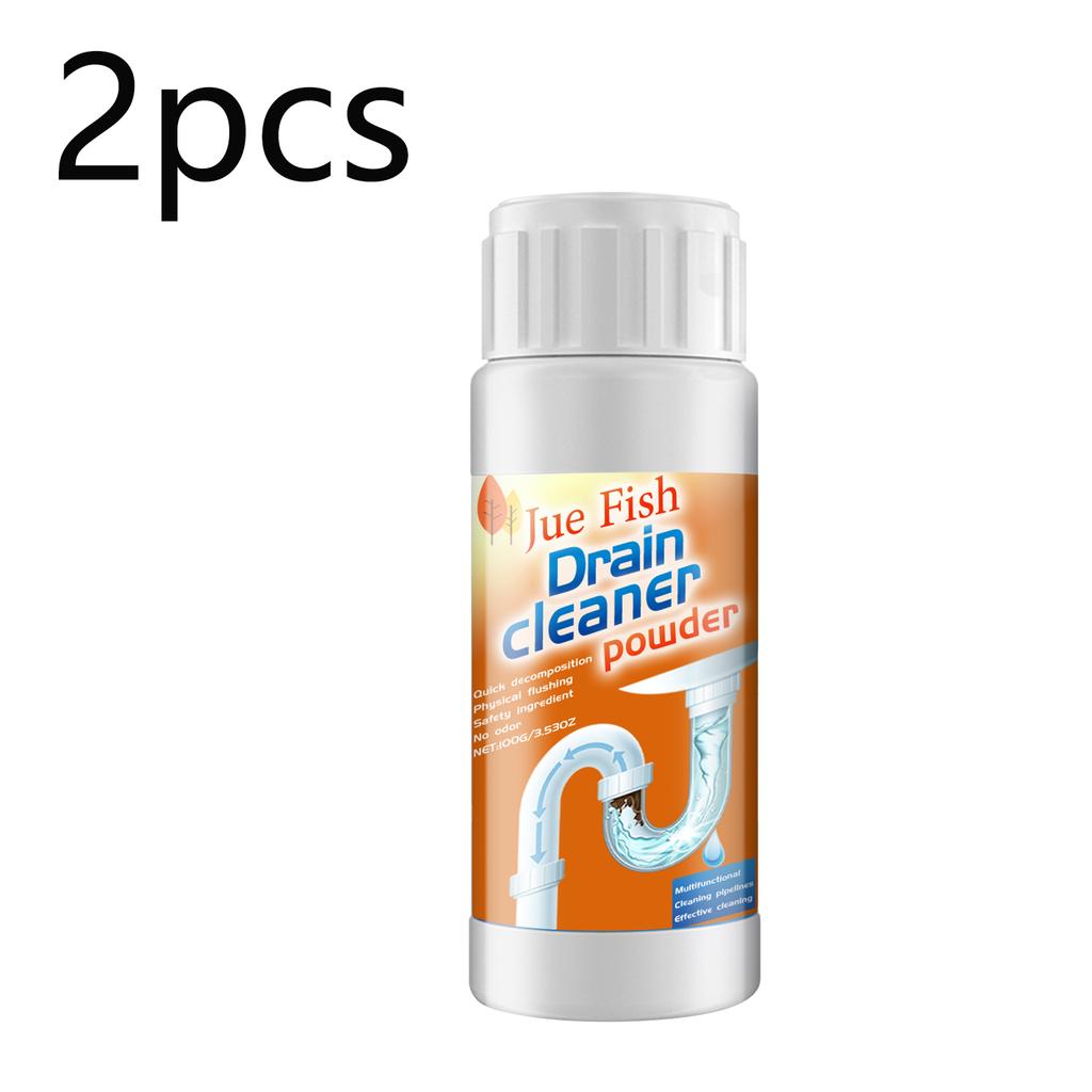 Jue-Fish Rörrensare Rörpulver Handfat Avlopp Flaskrengöring Toalett Kök Luktborttagning Täppningsrengöringsverktyg