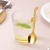 Kitchen Dining Accessory Tulip Shaped Stainless Steel Spoon Long Handle Coffee Ice Cream Dishwasher Safe Spoon Dessert Serving with Hanging
