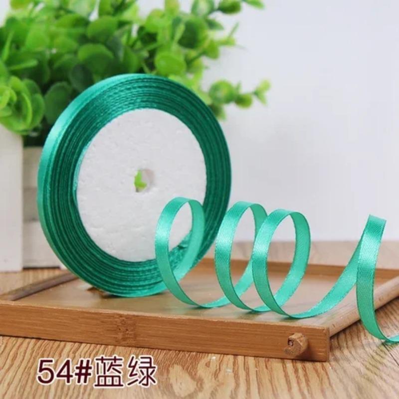 25 Yards 6mm Seidensatinbänder zum Basteln, Schleifen, handgefertigtes Geschenkpapier, Partys, Weihnachten, Hochzeit, dekorative künstliche Accessoires 6mm Satin ribbon