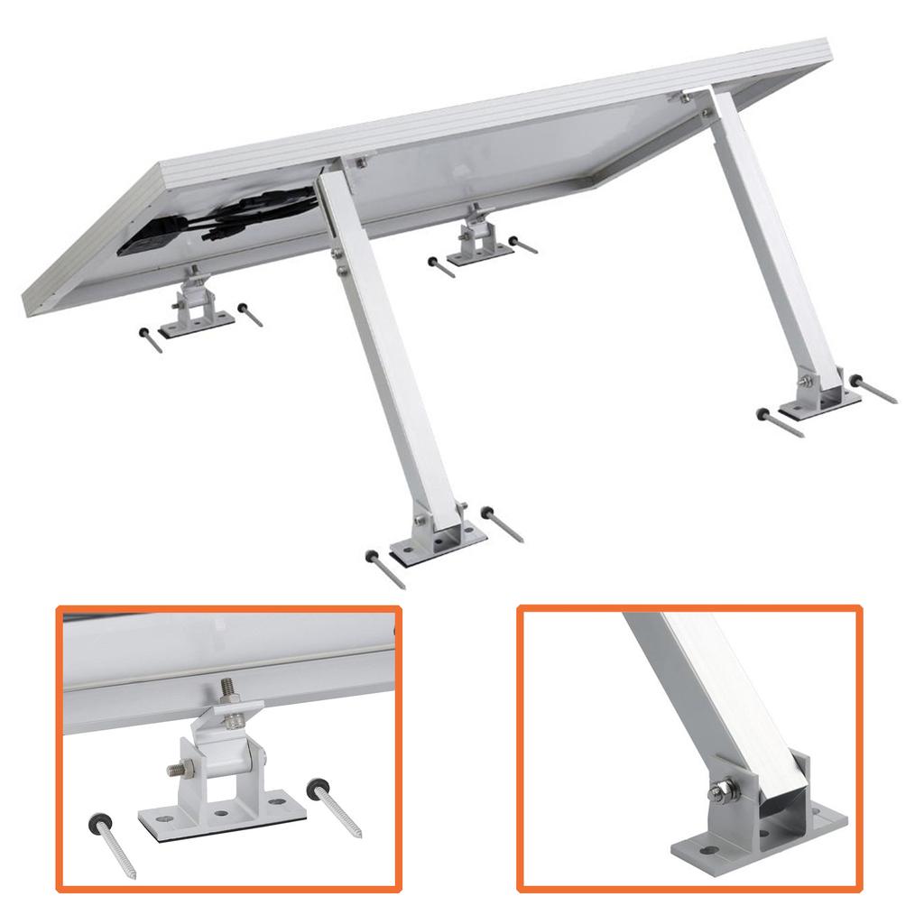Adjustable Solar Panel Mount Bracket Base 15 30 Degree Aluminium Stainless Steel for Flat Sheet Metal Roof