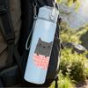 1PC Mermaid Cat Character Pattern 750ml Color Plastic Sports Water Bottle Leakproof Flip Straw Lid Suitable for Sports Office Home Use