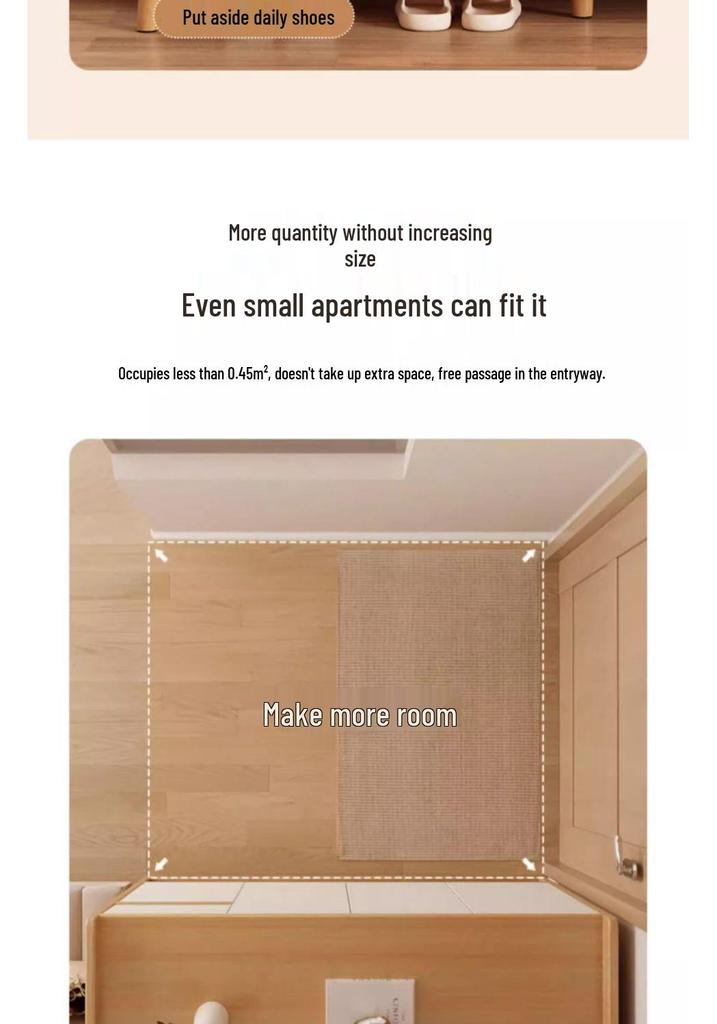 Multi-Layer Dustproof Shoe Cabinet for Entryway and Stairwell Storage