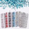 Nail Art 12 Grids Colorful Flatback  Gems Diy Manicure Decor 3D Nail Diamond For Makeup, Nails, And Crafts
