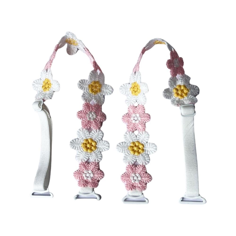 1 Pair Removable Floral Bra Straps Elastic Floral Shoulder Belts New Lingerie Strap Belt  for Dress