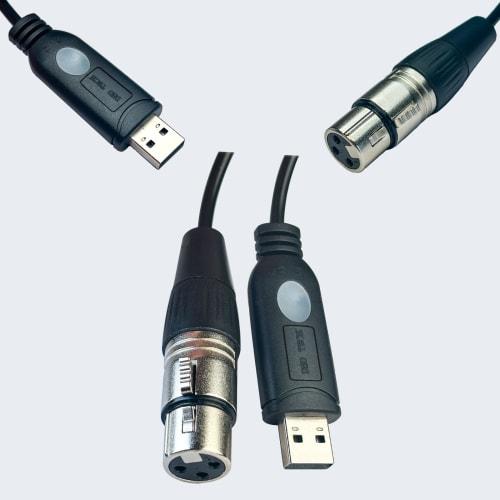 DSD TECH SH-RS09B USB-DMX Cable for Freestyler QLC and Pi Open Lighting (1.8M)