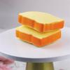 Soft Croissant Toast Sliced Shape Bread Stress Toy Anxiety Relief Fake Food Toy for Kids Adult Tricky Funny Birthday Gifts