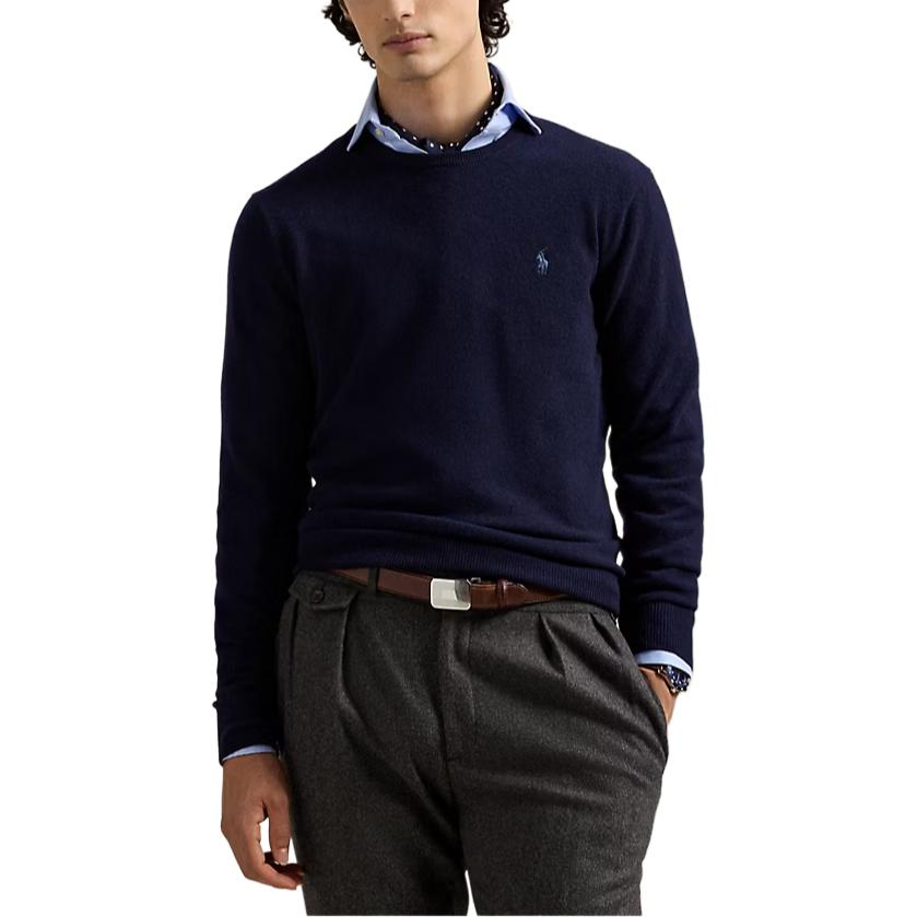 Polo Ralph Lauren Embroidered Crew Neck Long Sleeve Sweater Men Sweater 710974148-001