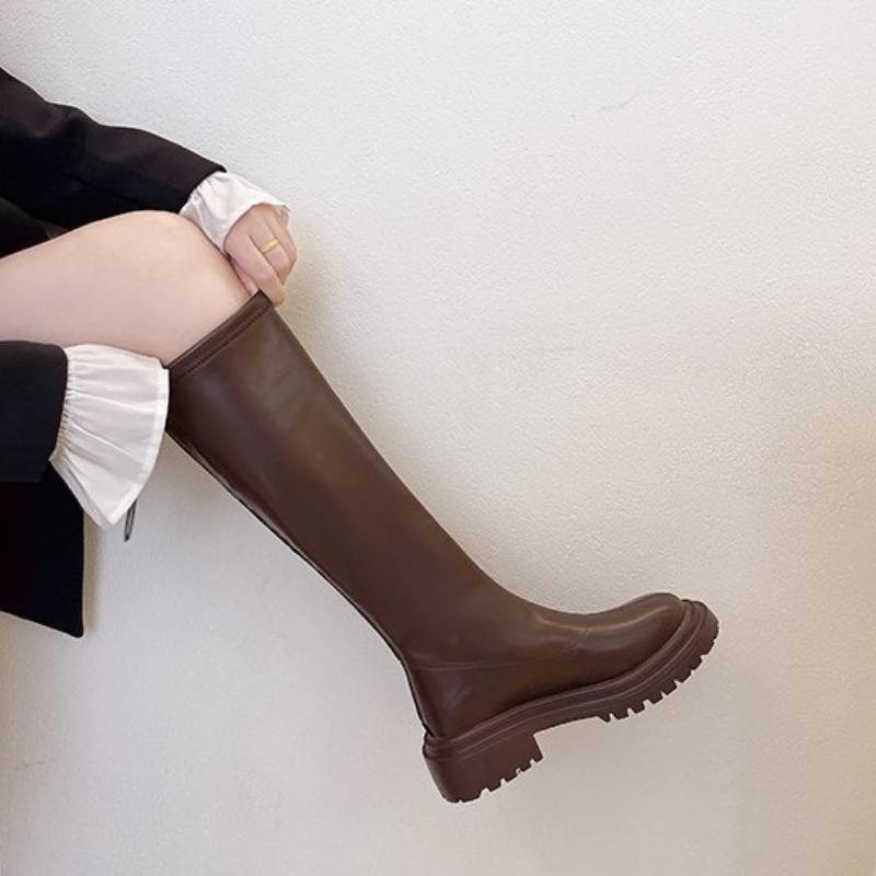 Bottes Chaussures Femmes Bottes Longues Automne et Hiver Bottes Chevalier Nouvelles Bottes\n Mince Automne Doublé Polaire Européenne et Américaine...