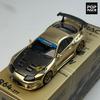 POPRACE 1:64 TOP SECRET GT300 SUPRA Chrome Gold Alloy Car Model 277