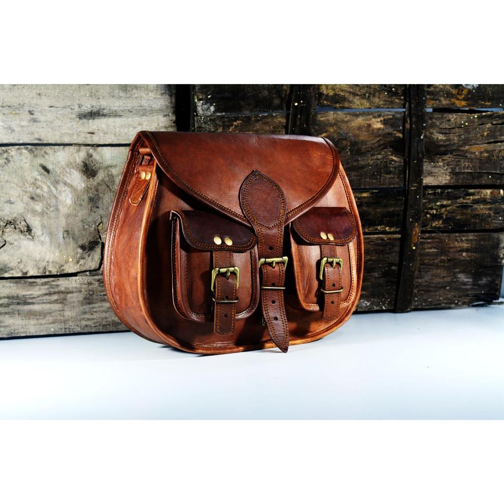 Real Bag Leather Dámská Vintage Messenger Crossbody kabelka Vintage Kozí kůže