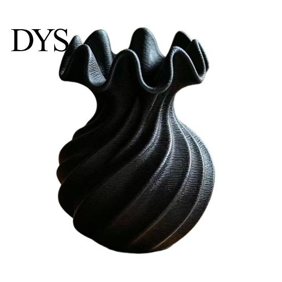 Spiralwellen-Blumenbehälter 3D-gedruckte Vase, Minimalistischer Blumenhalter, Dekorationsvase für frische moderne ästhetische Heimdekorationen oder Trockenblumen,