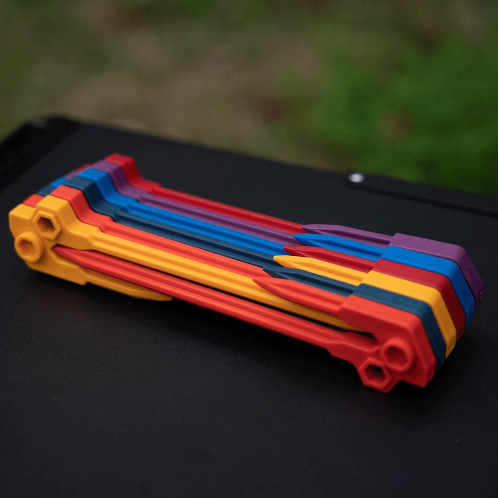6Pcs Tent Pegs Tent Stakes Pegs Floor Nails Heavy Duty Awning Pegs for Camping Hiking Traveling Beach and Outdoor