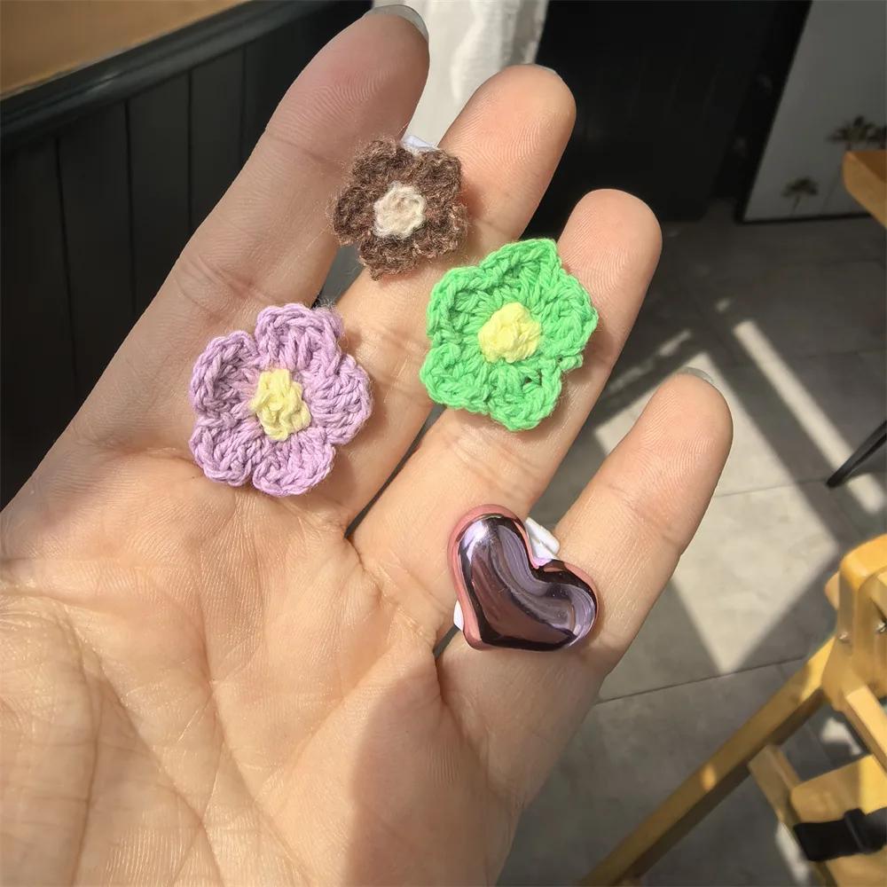 New Pearl Crystal Bow Charms for Sneakers - DIY Hand Woven Flower Shoe Laces with Colorful Love Buckle Decorations for Girls