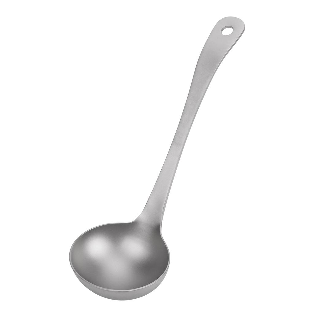Ti Camping Spoon ened Scoop Head Ergonomic Handle with Hanging Hole for Outdoor Picnic Cooking Kitchen