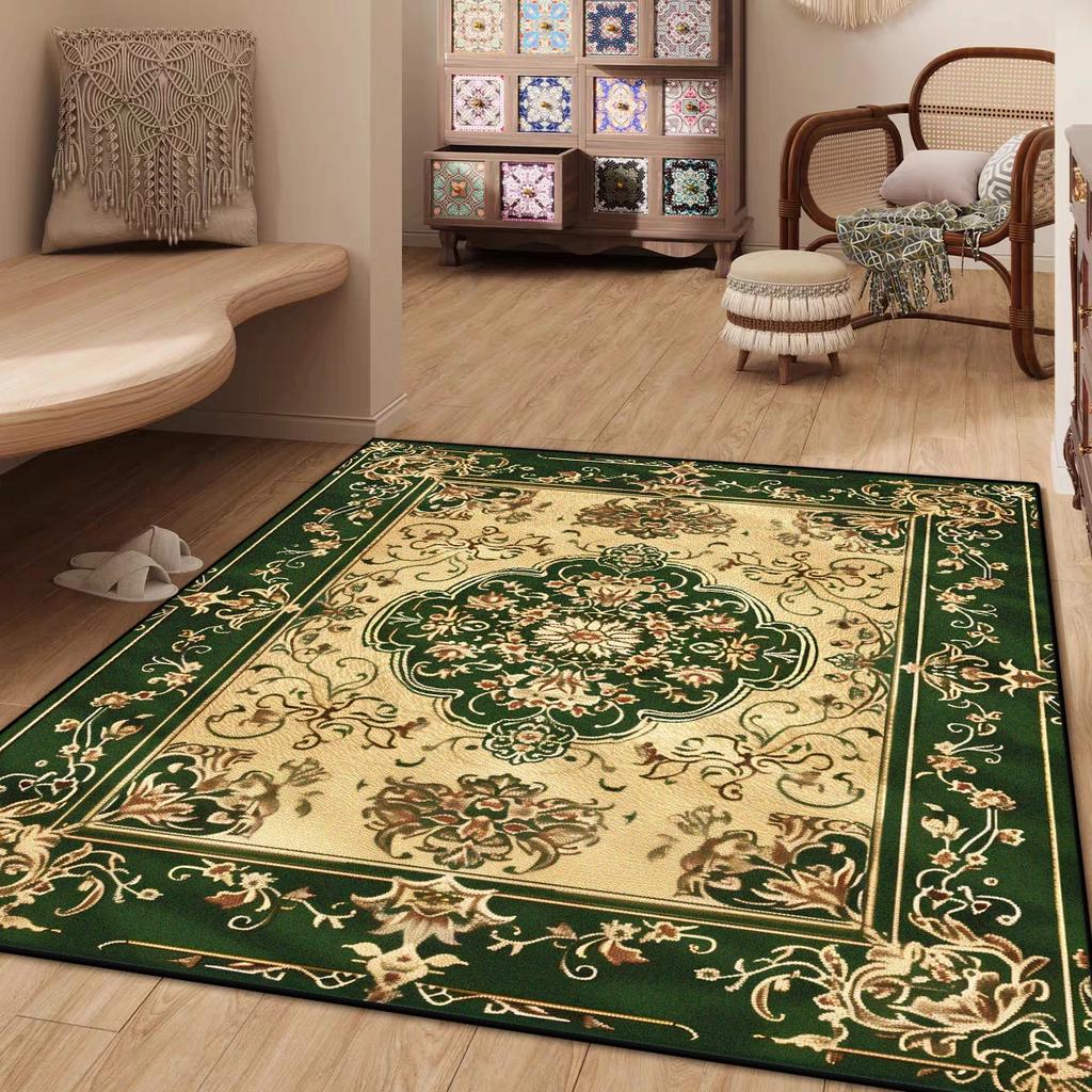 Retro American Style Lounge Rug Soft Fluffy Carpet Living Room Rugs Large Area Antiskid Floor Mats Bedside Bedroom Brown Carpets