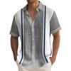 New Men's Shirt Plaid Print Retro Lapel Short Sleeved Shirt Casual Vacation Men's Designer Designed Clothing in Plus Size