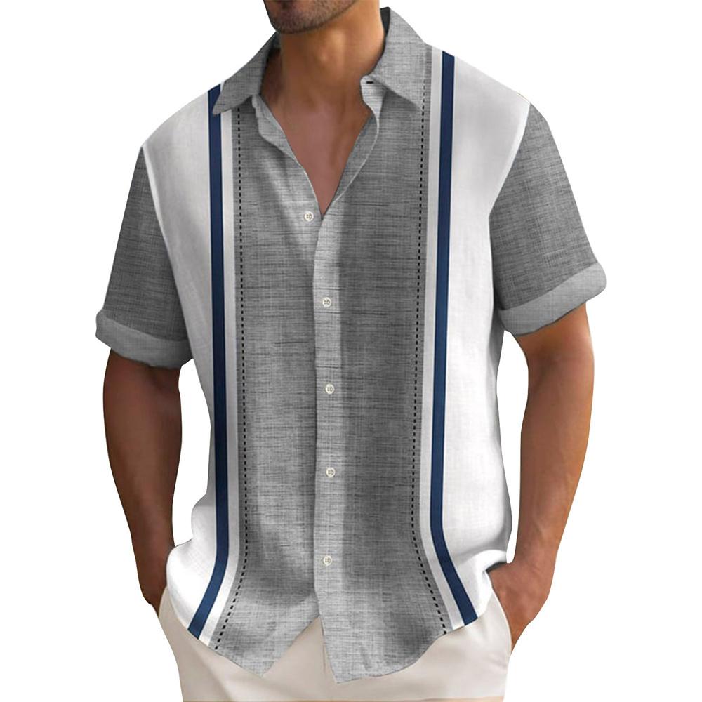 

New Men s Shirt Plaid Print Retro Lapel Short Sleeved Shirt Casual Vacation Men s Designer Designed Clothing in Plus Size 2XL