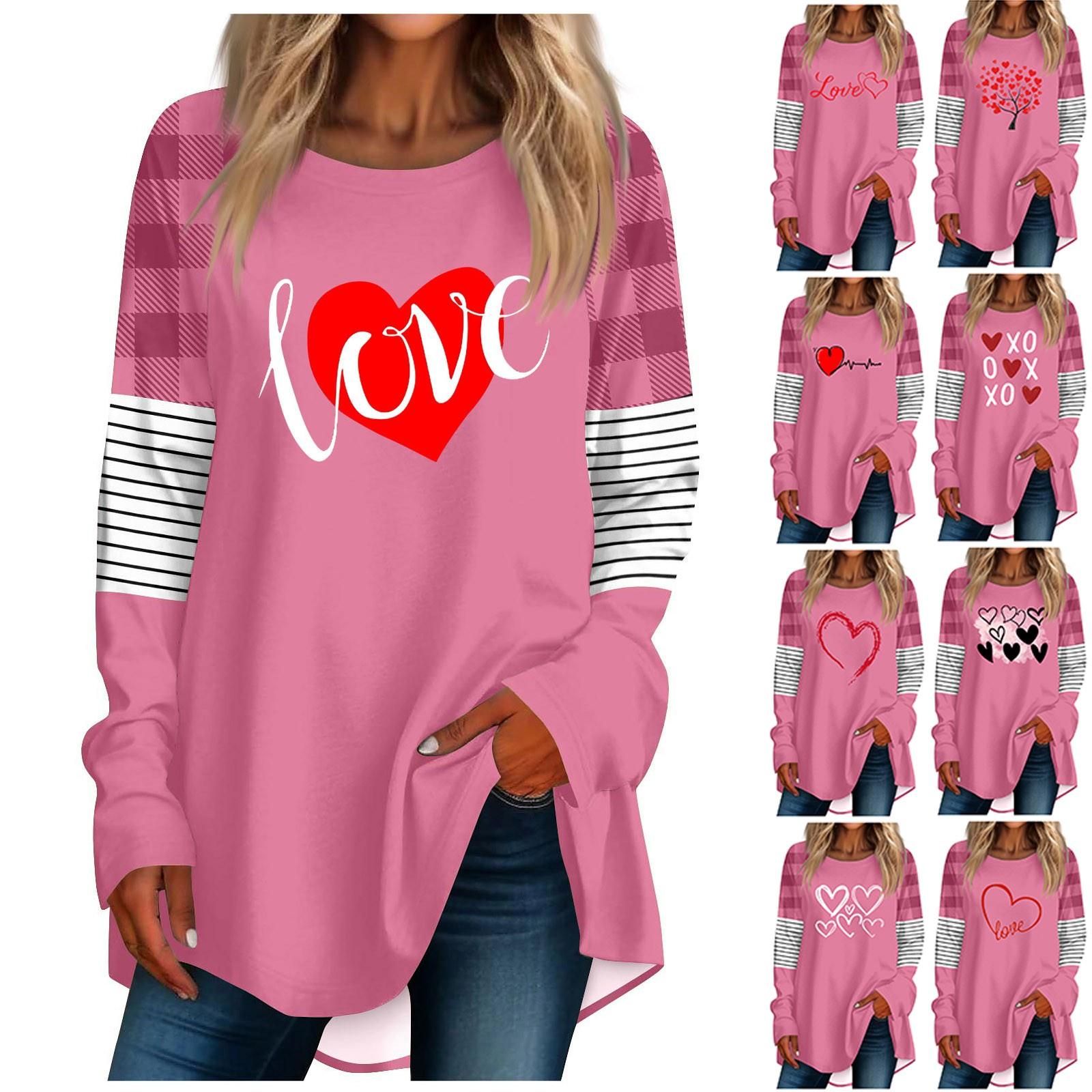 

Women s Casual Plus Size Long Sleeved Round Neck Contrast Stitching T-shirt Top Pullover