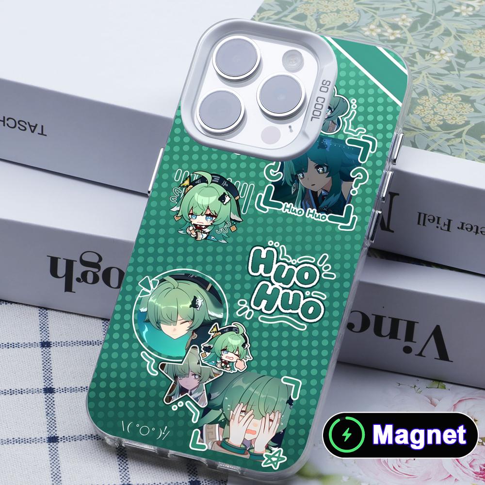 HSR Huohuo White Translucent MagSafe Mobile Phone Case for iPhone 17 16 15 14 13 12 11 X XR XS Air Pro Max Plus Cover