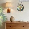 2D Flat Stained Glass Nature Branches and Leaves Window Decoration, 6.3/7.87inches Colored Glass Plate with Chain, Charming Spring Summer Sun Catcher