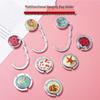 Portable Folding Handbag Hook with Epoxy Logo Sticker
