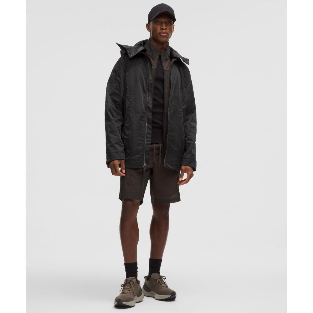 Lululemon Taffeta Removable Hood Collared Jacket  Slnsh Collection Black