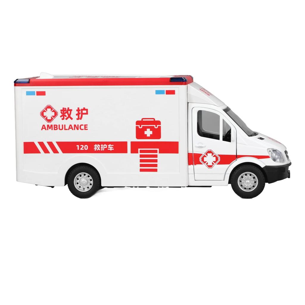 Ambulance Toy Rescue Ambulance Friction Powered Light and Sound Kids Toy Car Emergency Vehicle Push Pretend Play