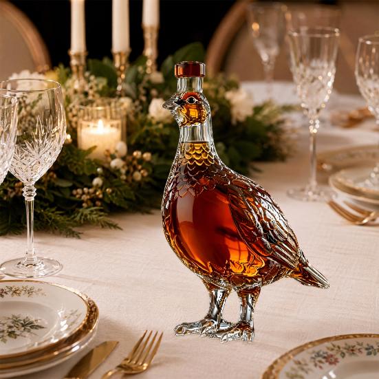 Yousheng Chicken Shape Whiskey Decanter, Hand Blown Glass Bird Liquor Dispenser, Animal Wine Pourer for Home Bar, Gift for Whiskey Lovers