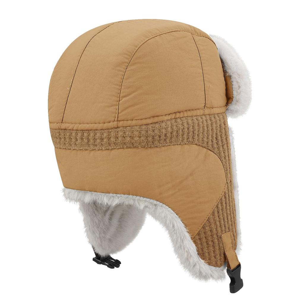 Pilot Cap with Cold Russian Warm Flight [Croogo] Earmuffs, Protection, Hat, Cap, Skiing, Snowboarding, Commuting, School, Bicycle, Outdoor, Men's,