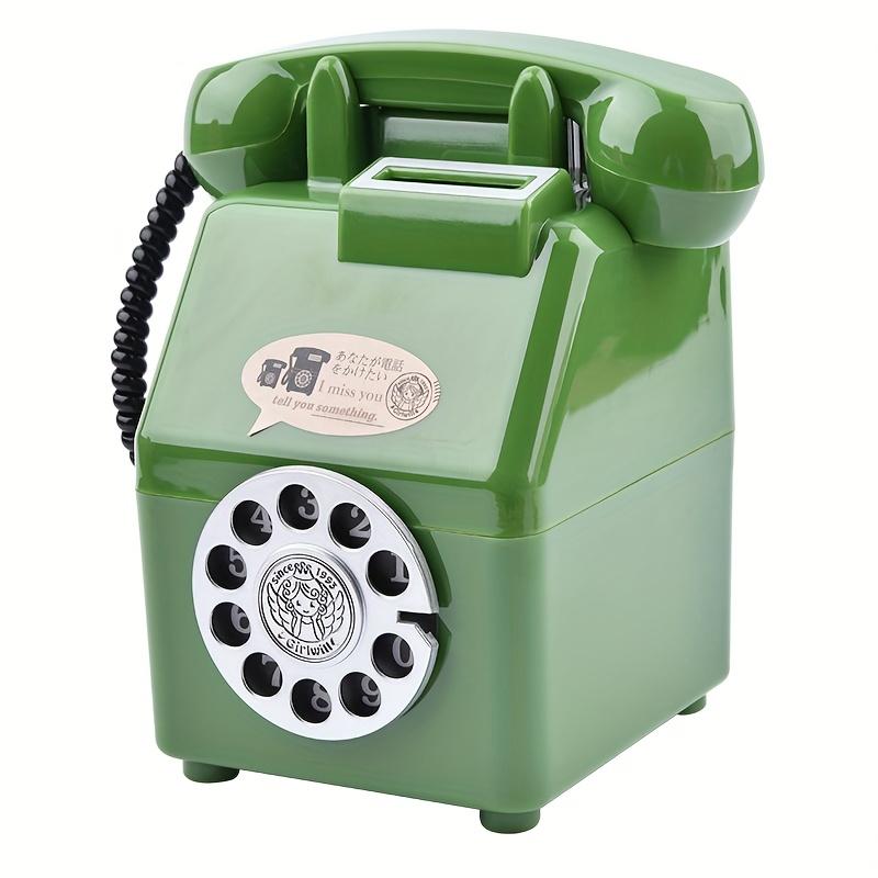 Large Capacity Retro Telephone Penny Bank | Creative Retro Plastic Production, Desktop Decoration Gift | Suitable for Festivals and Birthday Gifts